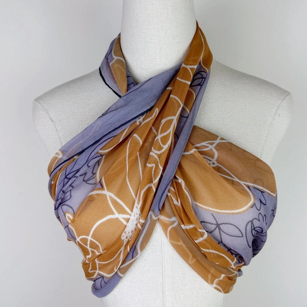 Mila Schon Concept Vintage Silk Floral Scarf